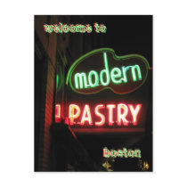 Welcome To Boston - neon Post Card