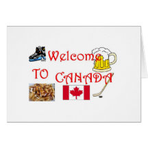 welcome to cananda greeting card