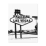 Welcome to Fabulous Las Vegas B&W Vector Graphic Postcards