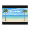 Welcome to Florida: Beach Scene Postcard