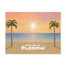 Welcome to Florida: Beach Scene Postcard