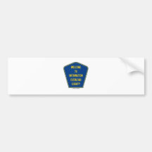 Welcome To Information Overload County (Sign) Bumper Sticker