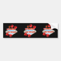 Welcome to Las Vegas + Dice Bumper Sticker
