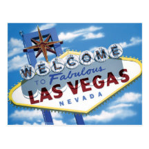 Welcome to Las Vegas Sign Retro Neon Sign Postcard