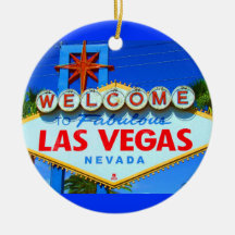 Welcome To Las Vegas Travel Christmas Ornament