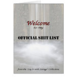 Welcome to My Official Shit List cards