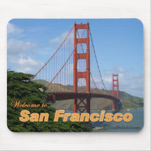 Welcome to San Francisco - Golden Gate Bridge Mousepads