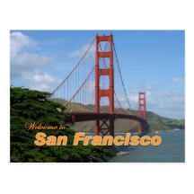 Welcome to San Francisco - Golden Gate Bridge Post Card