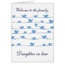 Welcome to the family Daughter in law Greeting Cards