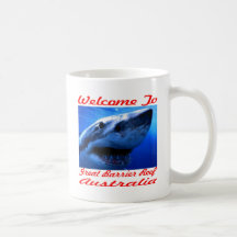 Welcome To The Great Barrier Reef Shark Mugs