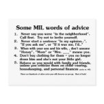 Welcome to the Mother in Law Club Advice postcards