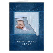 Welcome to this World, little Angel Greeting Cards