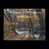 Welcome To Wisconsin In The Fall postcards