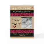 Welcome With Love Baby Birth Announcement cards