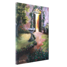Welcoming Light Wrapped Canvas Print