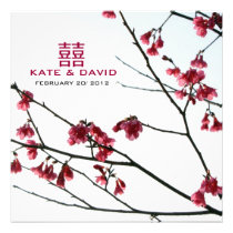 Welcoming Spring Double Happines/Chinese Wedding invitations