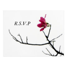 Welcoming Spring/ Oriental Zen Flora RSVP Postcard
