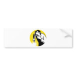 Welder at work welding set inside circle bumper sticker