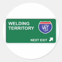Welding Next Exit Stickers