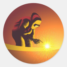 Welding Round Sticker