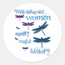 Well-behaved Dragonflies Round Sticker