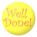 Well Done! stickers