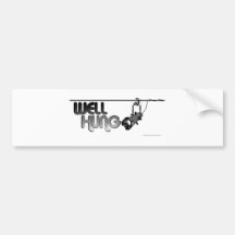 Well Hung (Ellipsoidal) Bumper Stickers