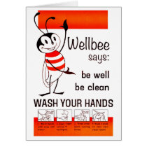 Wellbee CDC WASH YOUR HANDS Advertisement Poster