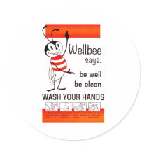 Wellbee CDC WASH YOUR HANDS Advertisement Poster