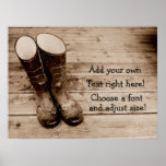 Wellingtons or  Wellies Gumboots or Gummies? Print