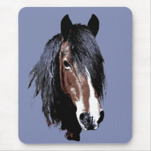 Welsh cob portrait mouse pad