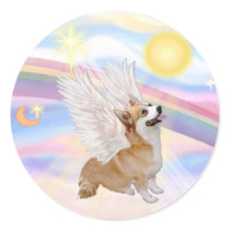 Welsh Corgi Round Stickers