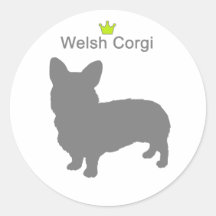 Welsh Corgig5 丸形シール・ステッカー