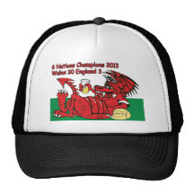 Welsh Dragon, 6 Nations Champions, Wales v England Trucker Hat
