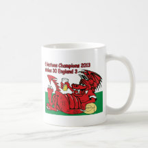 Welsh Dragon, 6 Nations Champions, Wales v England Coffee Mug