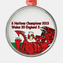 Welsh Dragon, 6 Nations Champions, Wales v England Ornament