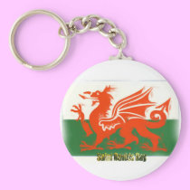 Welsh Dragon for Saint Davids Day keychains