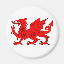 Welsh Dragon Fridge Magnet