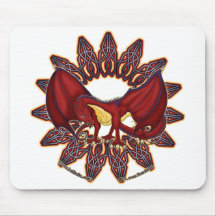 Welsh dragon knotwork mousepad
