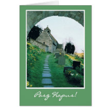 Welsh Easter Card with Quaint Old Church