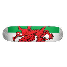 Welsh Flag Custom Skateboard