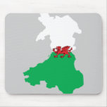 Welsh flag map mousepads