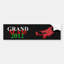 Welsh grand slam 2012 sticker bumper stickers