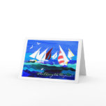 Welsh Greeting Birthday Card - Sailing