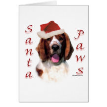 Welsh Springer Spaniel Santa Paws Card