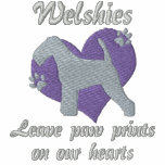 Welsh Terriers Leave Paw Prints Embroidered Hoodie embroidered shirts