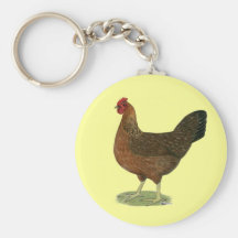 Welsummer Hen Keychain