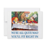 WE'RE ALL  QUITE MAD invitations