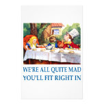 WE'RE ALL  QUITE MAD STATIONERY