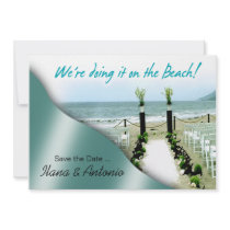 We're doing it on the Beach Save the Date